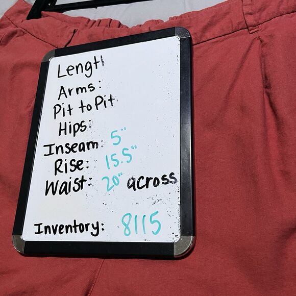 Old Navy Linen Blend High Rise Shorts Beachy Coastal Womens Size 3X Pockets - Picture 8 of 8